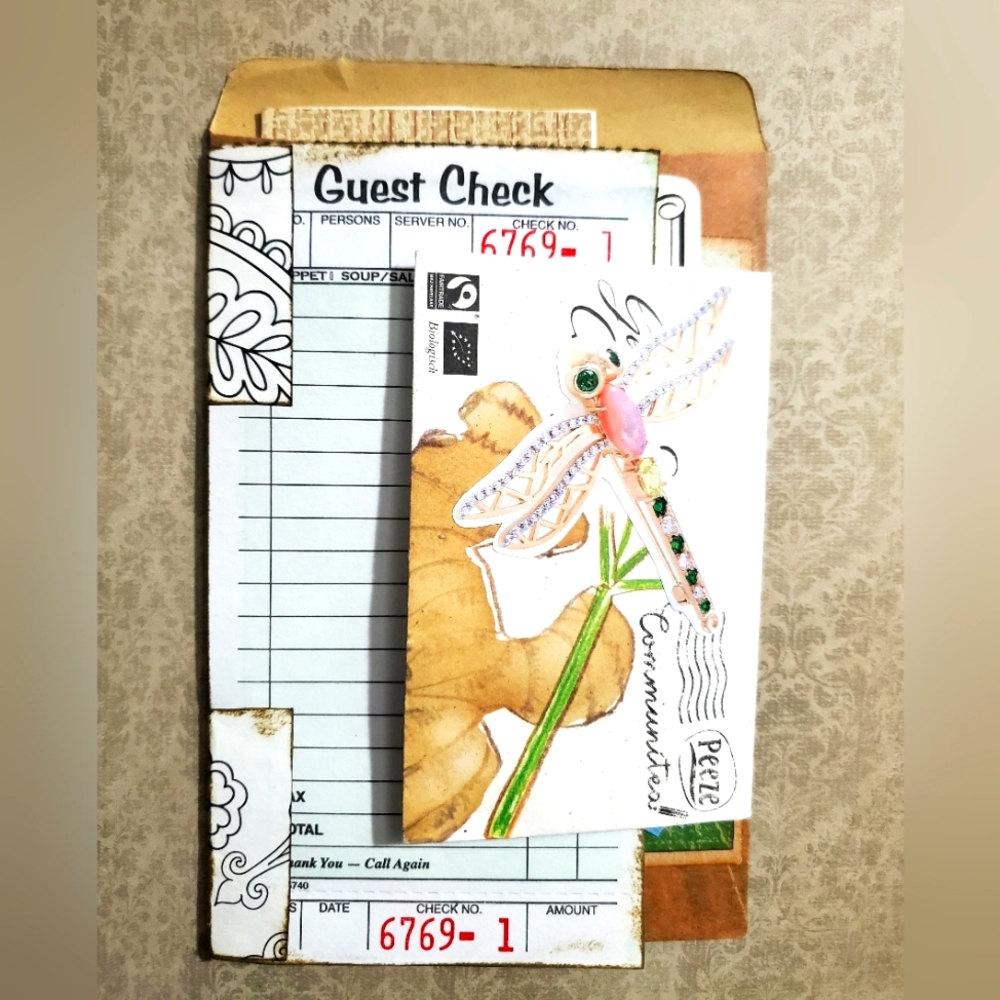 😀 HAND CRAFTED Vintage bag folio with ephemera